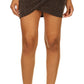 Michael Kors Women's Sparkle Metallic Stripe Skirt Gray Size Large