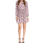 Michael Kors Women's Paisley Print Tie Neck Dress White