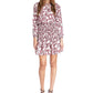 Michael Kors Women's Paisley Print Tie Neck Dress White