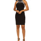 Michael Kors Women's Rhinestone Fringe Sheath Dress Black Size X-Small
