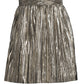 Michael Kors Women's Pleated Lame Mini Dress Gray Size 16