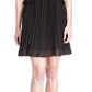 Michael Kors Women's Pleated Rhinestone Chain Strap Dress Black Size 8