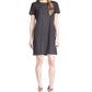Michael Kors Women's Metallic Dot T-Shirt Dress Black Size Petite Medium
