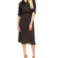 Michael Kors Women's Roll Sleeve Utility Dress Black Size Small