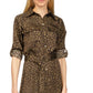 Michael Kors Women's Cheetah Print Midi Utility Dress Green Size X-Large
