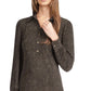 Michael Kors Women's Long Sleeve Mini Shirtdress Green Size Large