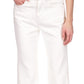 Michael Kors Women's Selma Shank Button Hem Flare Leg Denim Jeans White Size 6