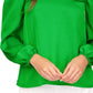 Michael Kors Women's Satin Cold Shoulder Top Green Size X-Large
