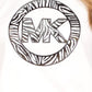 Michael Kors Women's Printed Charm-Logo T-Shirt White Size Small