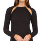 Michael Kors Women's Chain Neck Cut Out Top Black Size Medium
