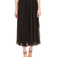 Michael Kors Women's Pleated Midi Skirt Black Size Large