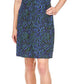 Michael Kors Women's Zebra Print Ring Mini Dress Blue Size Medium