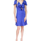 Michael Kors Women's Jacquard Zebra Tie Dress Blue Size 8