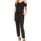 Michael Kors Women's Chain Cold Shoulder Jumpsuit Black Size X-Large