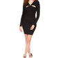 Michael Kors Women's Cutout O Ring Dress Black Size X-Small