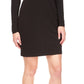 Michael Kors Women's Cut Out Long Sleeve Dress Black Size X-Large