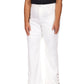 Michael Kors Women's Selma Button Hem Jeans White Size 14W