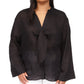 Michael Kors Women's Long Sleeve Tie Neck Blouse Black Size 2X