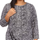 Michael Kors Women's Plus Zebra Print Asymmetric Midi Dress Grey Size 0X