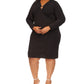 Michael Kors Women's Long Sleeve O Ring Cutout Dress Black Size 1X