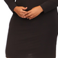 Michael Kors Women's Long Sleeve O Ring Cutout Dress Black Size 1X