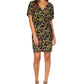 Michael Kors Women's Faux Wrap Tie Waist Dress Blue Size Medium