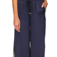 Michael Kors Women's Chain Print High Slit Pull On Pants Blue Size Large