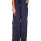Michael Kors Women's Chain Print High Slit Pull On Pants Blue Size Large