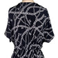 Michael Kors Women's Faux Wrap Tie Waist Dress Black Size Small