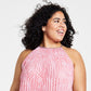 Michael Kors Women's Pleated Halter Top Pink Size 0X
