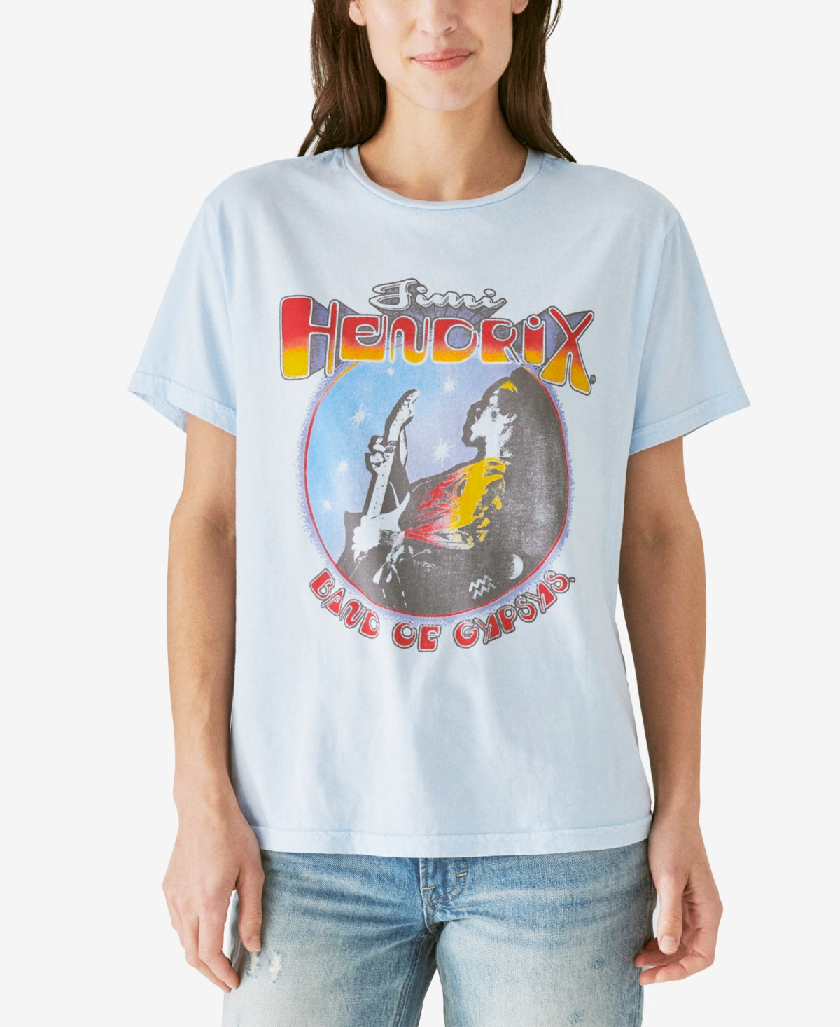 Lucky Brand Women's Jimi Hendrix Graphic Tee Blue Size Small