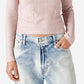 Lucky Brand Women's Rib Knit Cloud Henley Top Pink Size XX-Large