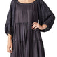 Lucky Brand Women's Tiered Bracelet Sleeve Tunic Dress Black Size Medium