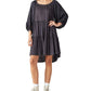 Lucky Brand Women's Tiered Bracelet Sleeve Tunic Dress Black Size Medium