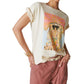 Lucky Brand Women's Hendrix Axis Cover T-Shirt Beige