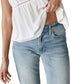 Lucky Brand Women's Lace Front Sleeveless Tank Top White