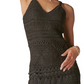 Lucky Brand Women's Cotton Diamond Crochet Mini Dress Black Size X-Small