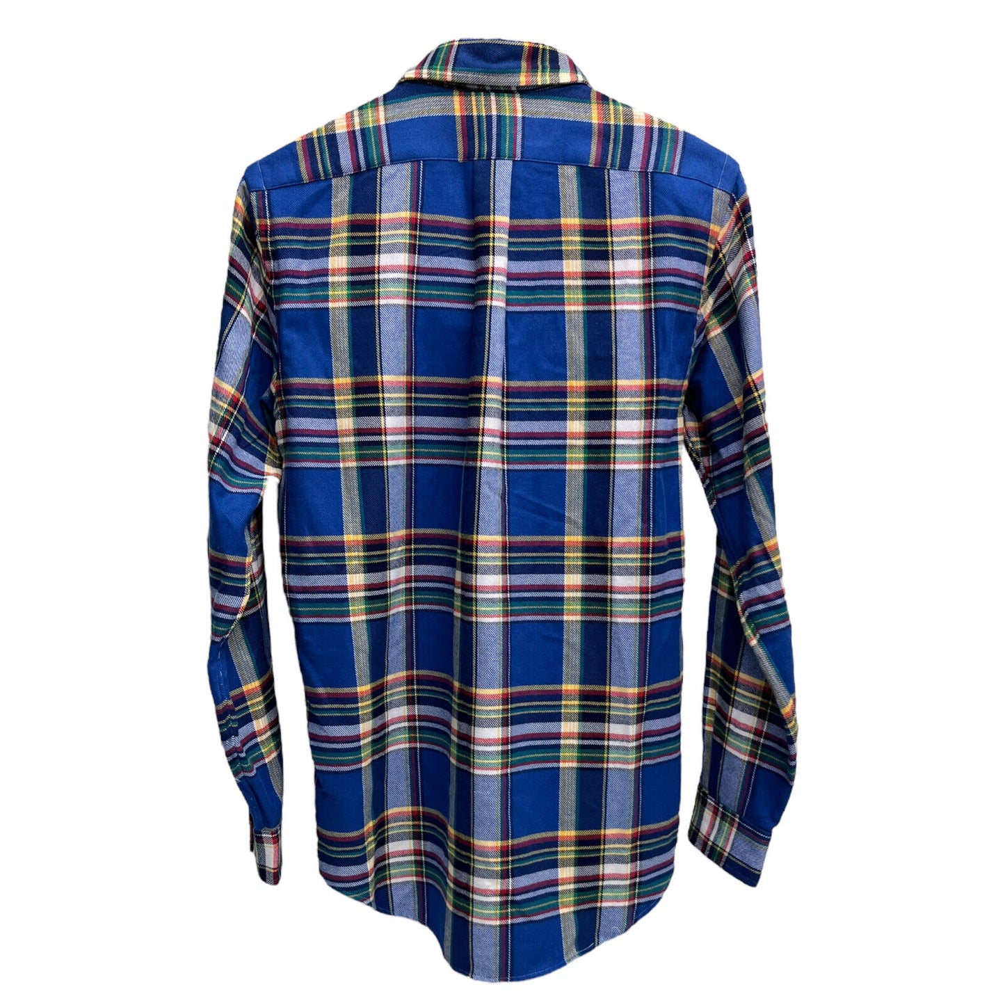 Ralph Lauren Men's Plaid Stretch Performance Flannel Button Up Shirt Blue Size Small