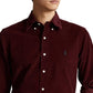 Ralph Lauren Men's Classic Fit Corduroy Button Down Shirt Red Size Medium