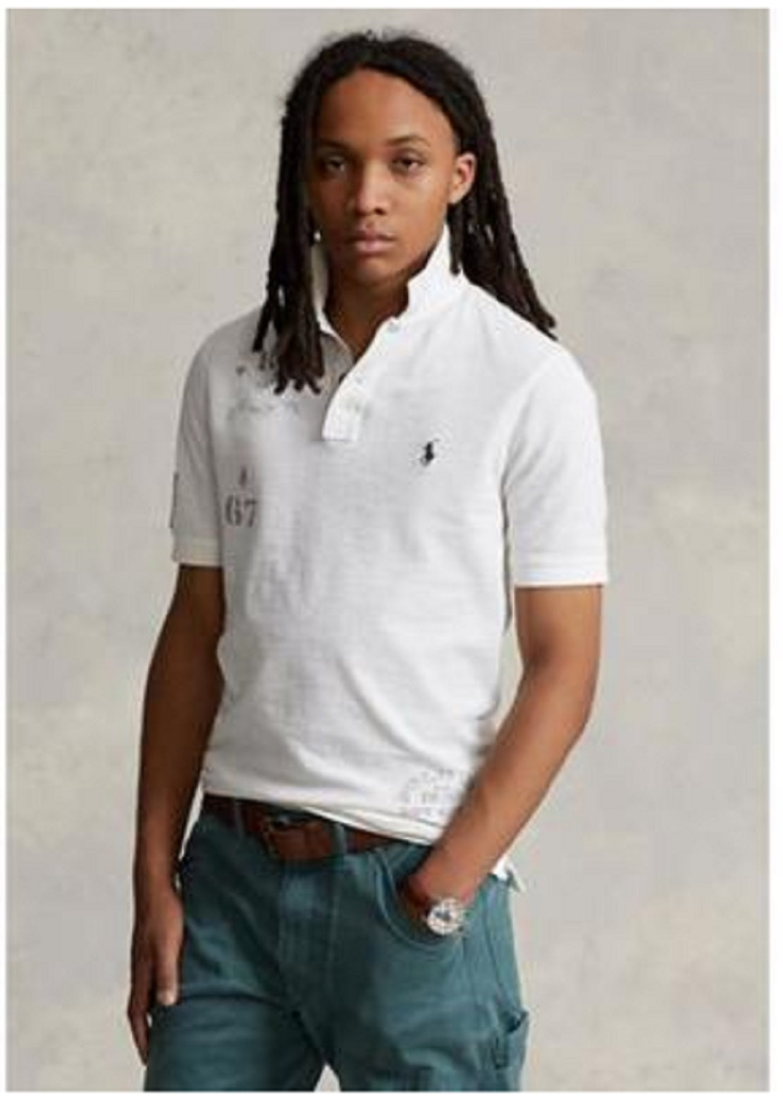Polo Ralph Lauren Men's Classic Fit Cotton Mesh Polo Shirt White Size Large