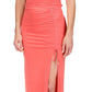 Michael Kors Women's Ruched One Shoulder Chain Top Red Size Large