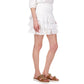 Michael Kors Women's Eyelet Tiered Skirt White Size X-Large
