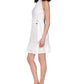 Michael Kors Women's Mock Neck Eyelet Dress White Size X-Large