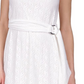 Michael Kors Women's Mock Neck Eyelet Dress White Size X-Large