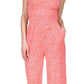 Michael Kors Women's Smocked Strapless Jumpsuit Red Size XX-Large