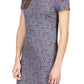 Michael Kors Women's Palm Cold Shoulder Midi Dress Blue Size Small