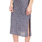 Michael Kors Women's Palm Cold Shoulder Midi Dress Blue Size Small