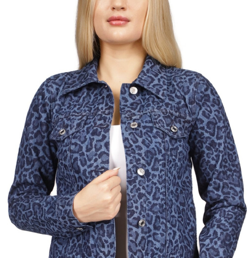 Michael Kors Women's Cotton Denim Jacket Blue Size Medium