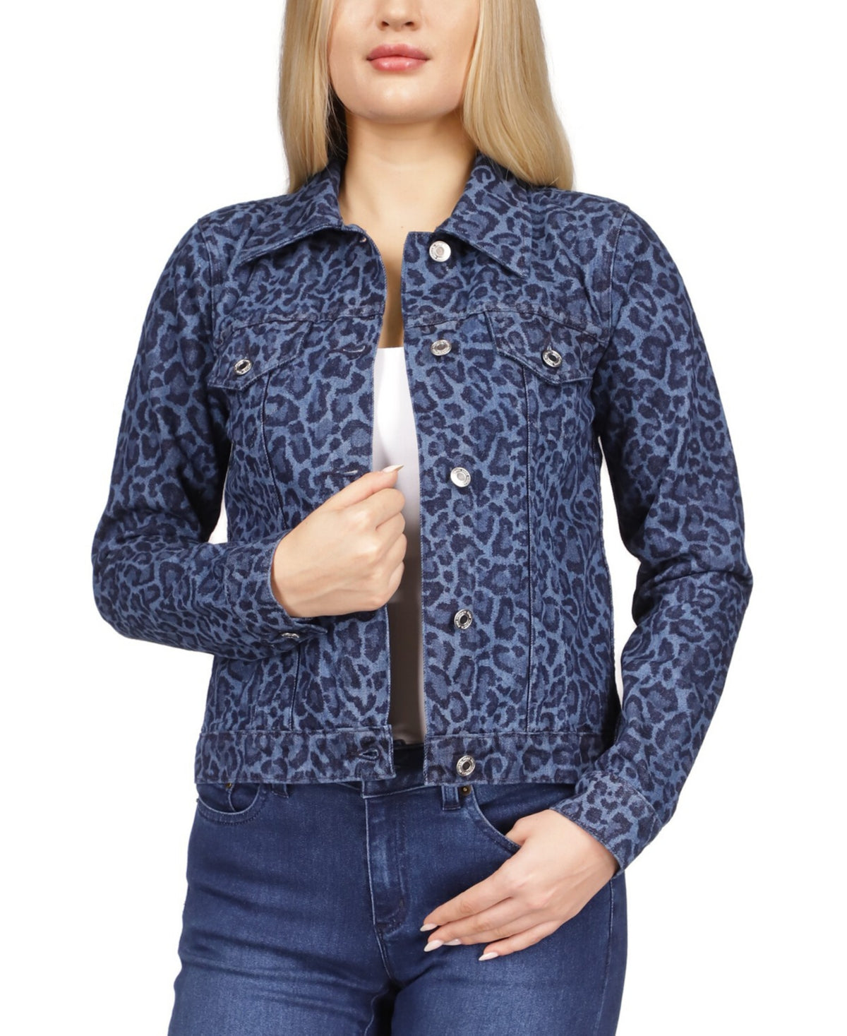 Michael Kors Women's Cotton Denim Jacket Blue Size Medium