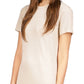 Michael Kors Women's Ribbed T-Shirt Dress White Size Petite X-Small